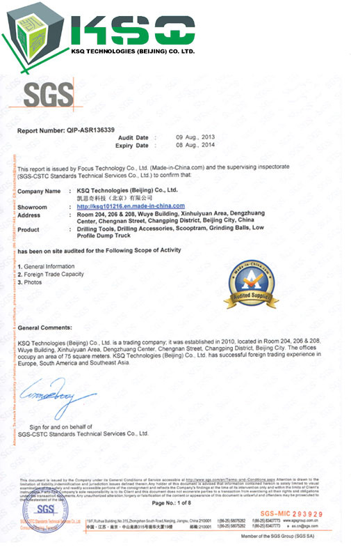 LA CHINE KSQ Technologies (Beijing) Co. Ltd Certifications