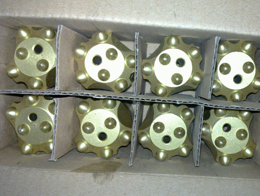 Tungsten Carbide Mining Drilling Tools , 7° Quarrying 34mm Taper Button Bit