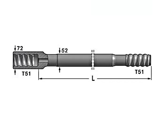 Commande numérique par ordinateur fraisant la perceuse Rods de la roche T51 pour extraire/extrayant