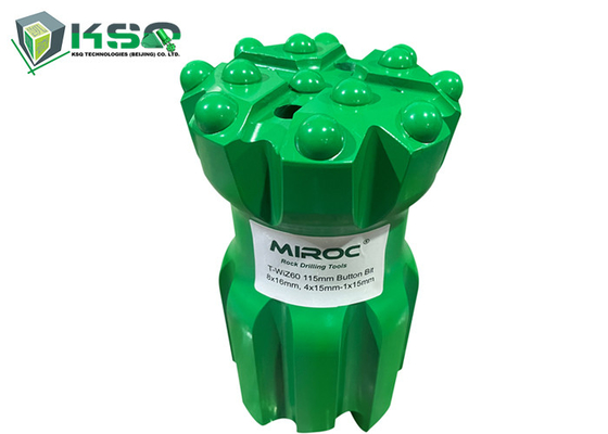 Bouton de rétraction vert/bleu pour pièces minières de roche de dur à moyen dur T-WIZ60-115