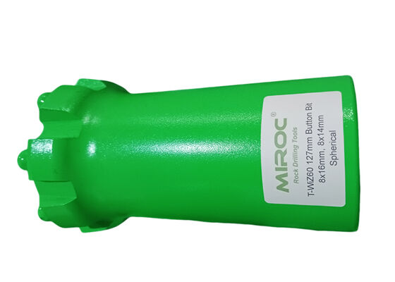 Bouton de forage en roche fileté de 127 mm avec alliage d'acier et de carbure de tungstène pour forage à haute performance