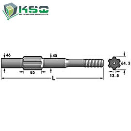 Adaptateur YH 65, YH 80, YH 65 RP, YH 70 RP, YH 75 RP, YH 80 RP de jambe de foret d'Ingersoll-Couche-point