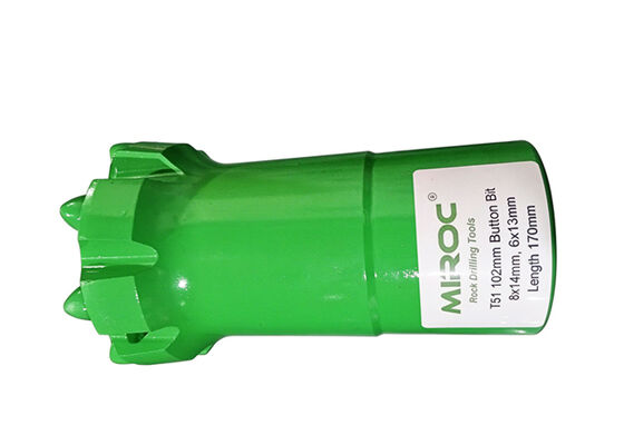 T51 102mm Threaded Button Bit Tungsten Carbide Rock Drill Bit for Mining Quarrying Hard Rock Drilling