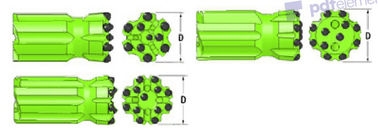 Peu de perceuse vert d'exploitation R38 sphérique/diamètre ballistique de boutons 64 - 89mm