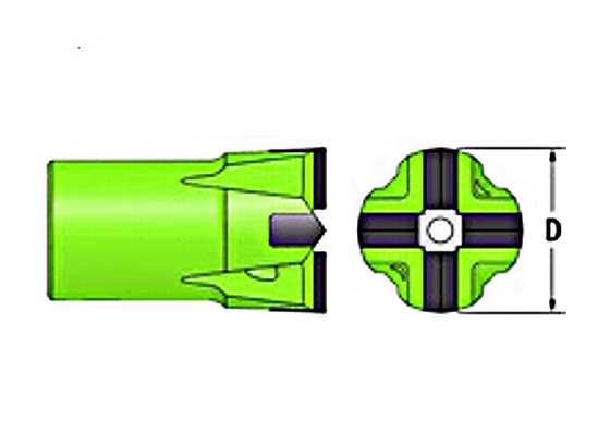 Acier allié de haute résistance petit peu de croix de chandelle de perceuse de roche de perçage de trou de 11 degrés pour l'exploitation