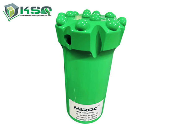 Carbure de tungstène de peu de perceuse de bouton de T51 89mm/14 boutons filetés