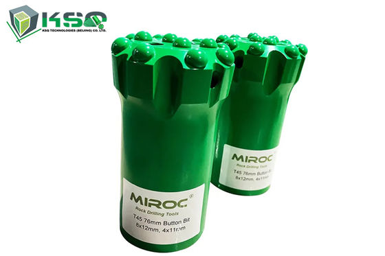 Perçage de roches Bouton de perçage au carbure de tungstène fileté T38 Diamètre 64 mm